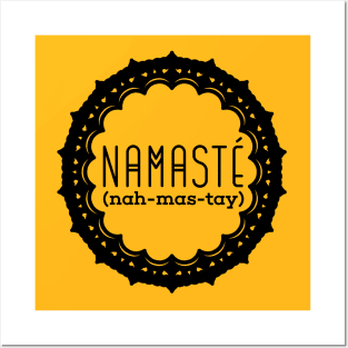 Namaste (black) Posters and Art